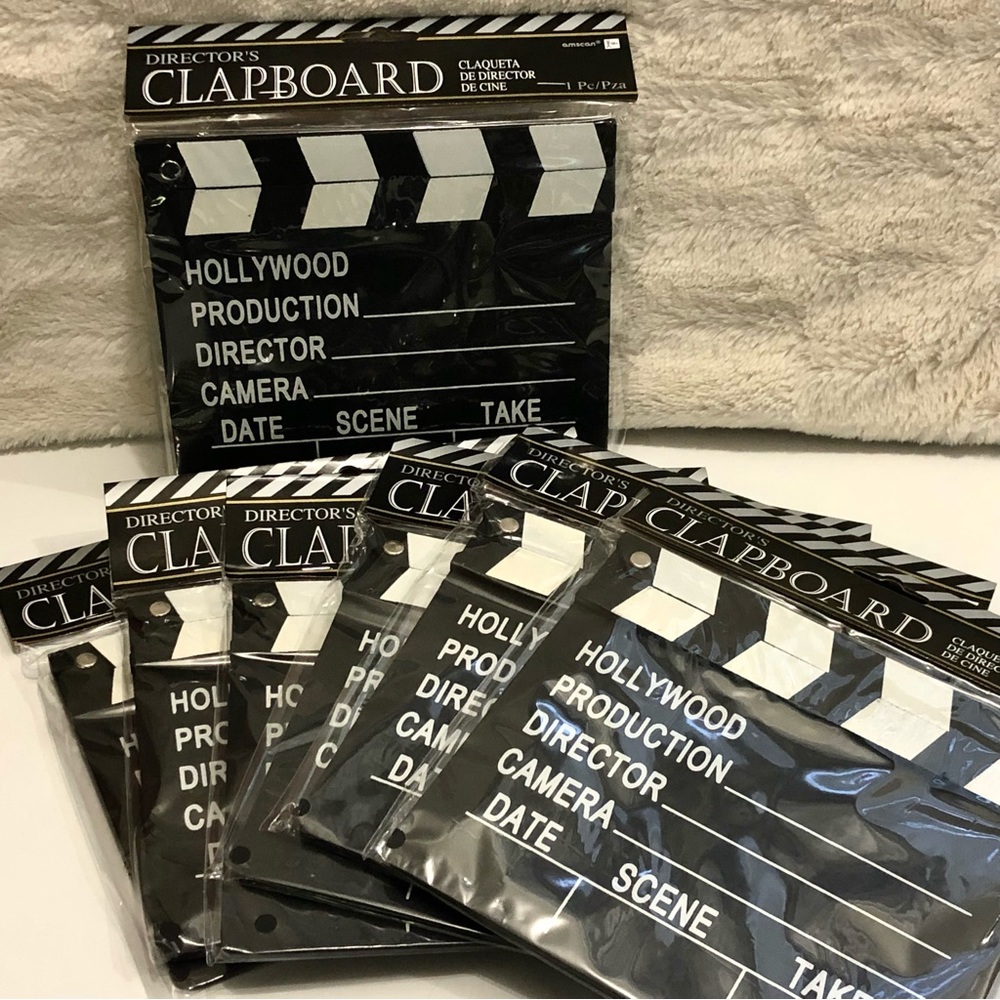 HOLLYWOOD DIRECTOR CLAPBOARDS X 7 - MOVIE NIGHT